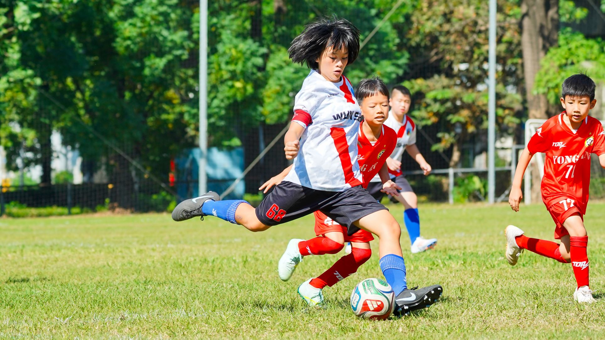 南投老鷹女將吳羽柔單場獨進5球。（圖：台灣山葉機車提供） 